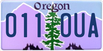 OR license plate 011OUA