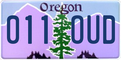 OR license plate 011OUD