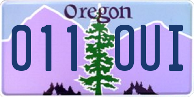 OR license plate 011OUI