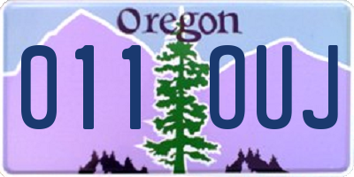 OR license plate 011OUJ