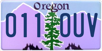 OR license plate 011OUV