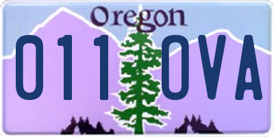 OR license plate 011OVA
