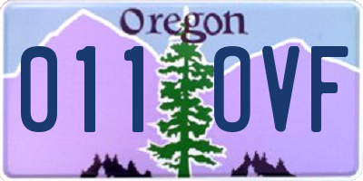 OR license plate 011OVF