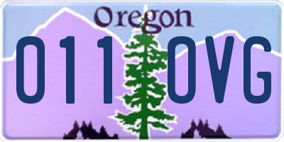 OR license plate 011OVG