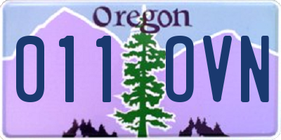OR license plate 011OVN