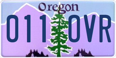 OR license plate 011OVR