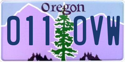 OR license plate 011OVW