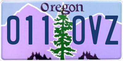 OR license plate 011OVZ