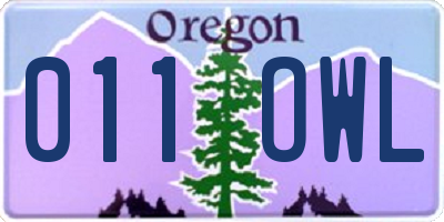 OR license plate 011OWL