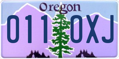 OR license plate 011OXJ