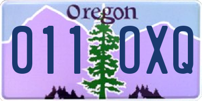 OR license plate 011OXQ
