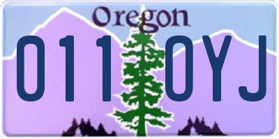 OR license plate 011OYJ