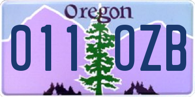 OR license plate 011OZB
