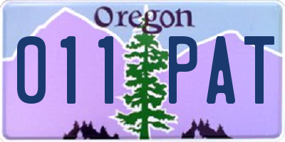 OR license plate 011PAT