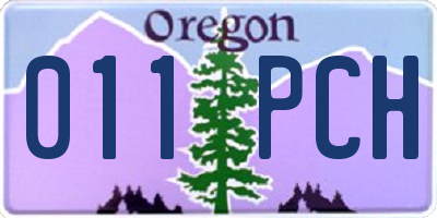 OR license plate 011PCH