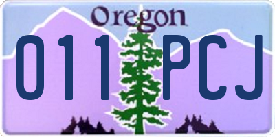 OR license plate 011PCJ