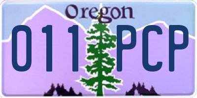 OR license plate 011PCP