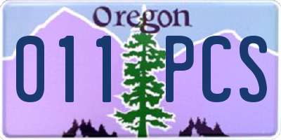 OR license plate 011PCS