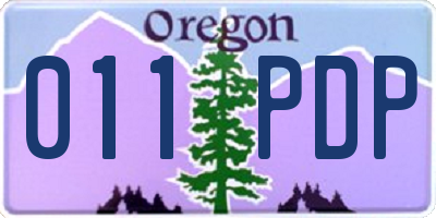 OR license plate 011PDP