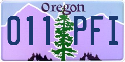 OR license plate 011PFI