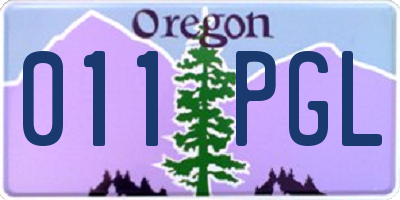 OR license plate 011PGL