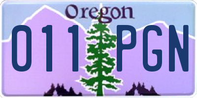 OR license plate 011PGN