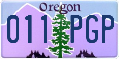 OR license plate 011PGP