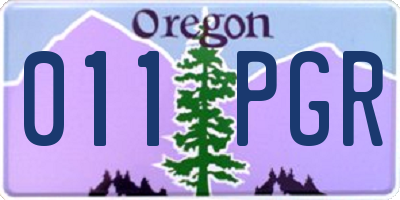 OR license plate 011PGR