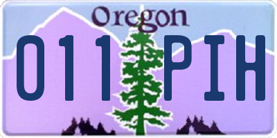 OR license plate 011PIH