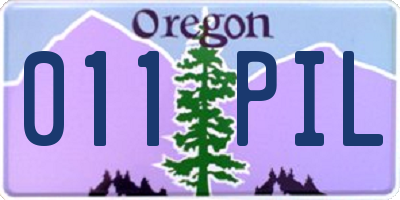 OR license plate 011PIL