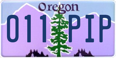 OR license plate 011PIP
