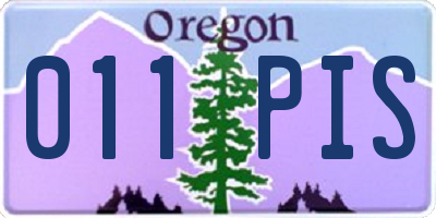 OR license plate 011PIS