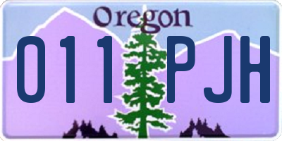OR license plate 011PJH