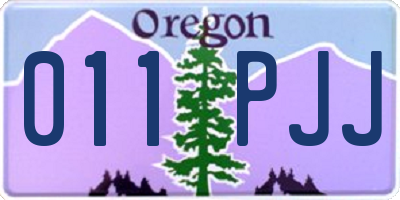 OR license plate 011PJJ