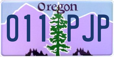 OR license plate 011PJP