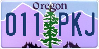 OR license plate 011PKJ