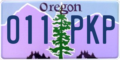 OR license plate 011PKP