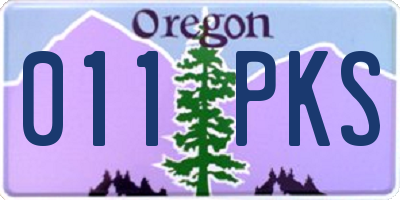OR license plate 011PKS