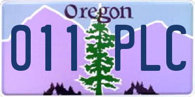 OR license plate 011PLC