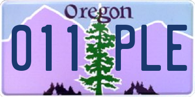 OR license plate 011PLE