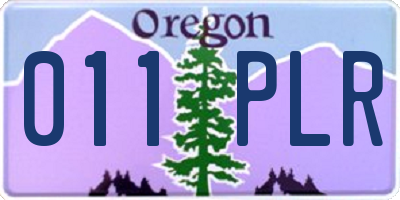OR license plate 011PLR