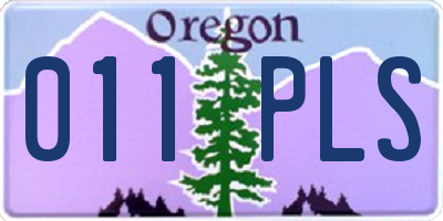OR license plate 011PLS