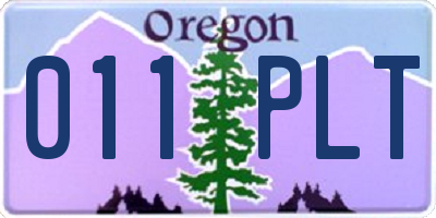 OR license plate 011PLT