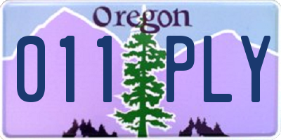 OR license plate 011PLY