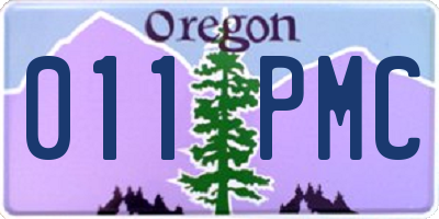 OR license plate 011PMC