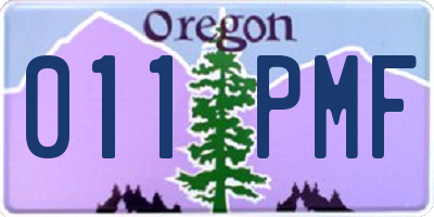 OR license plate 011PMF