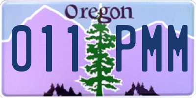 OR license plate 011PMM