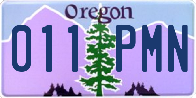 OR license plate 011PMN