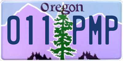 OR license plate 011PMP
