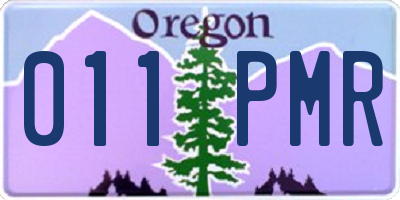 OR license plate 011PMR